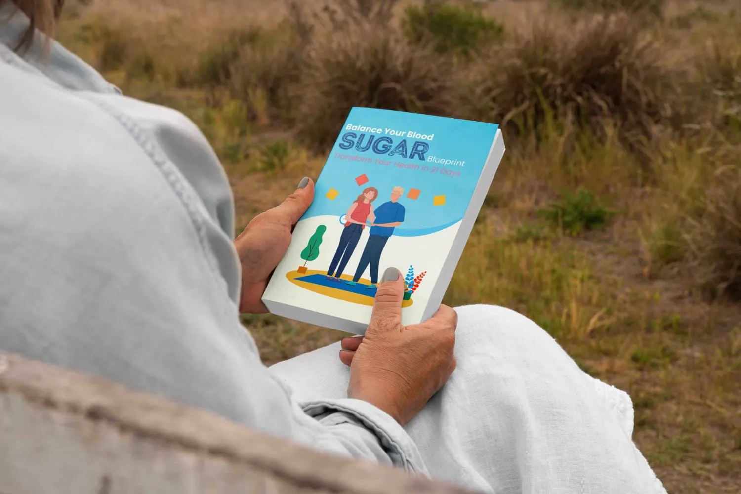 person reading the Blood Sugar Solution bonus guide included with Neuro Serge supplement purchase